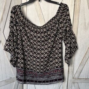 Boho off shoulder top with cute bell sleeves